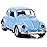 Berry President 1967 Classic Beetle Bug Vintage 1/32 Scale Diecast Metal Pull Back Car Model Toy for Gift/Kids (SkyBlue)