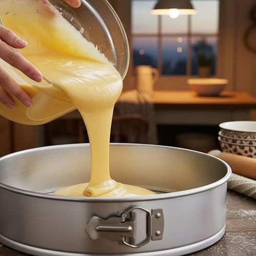 Miniatura 3 de Soro Essentials - Sartén redonda de aluminio de 11 x 3 pulgadas de profundidad, a prueba de fugas, con parte inferior extraíble y pestillo de