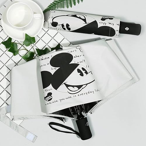 Miniatura 10 de FINEX Mickey Mouse Travel Compact Auto Folding Golf Umbrella with Auto Open Close One Button Handle & wrist strap