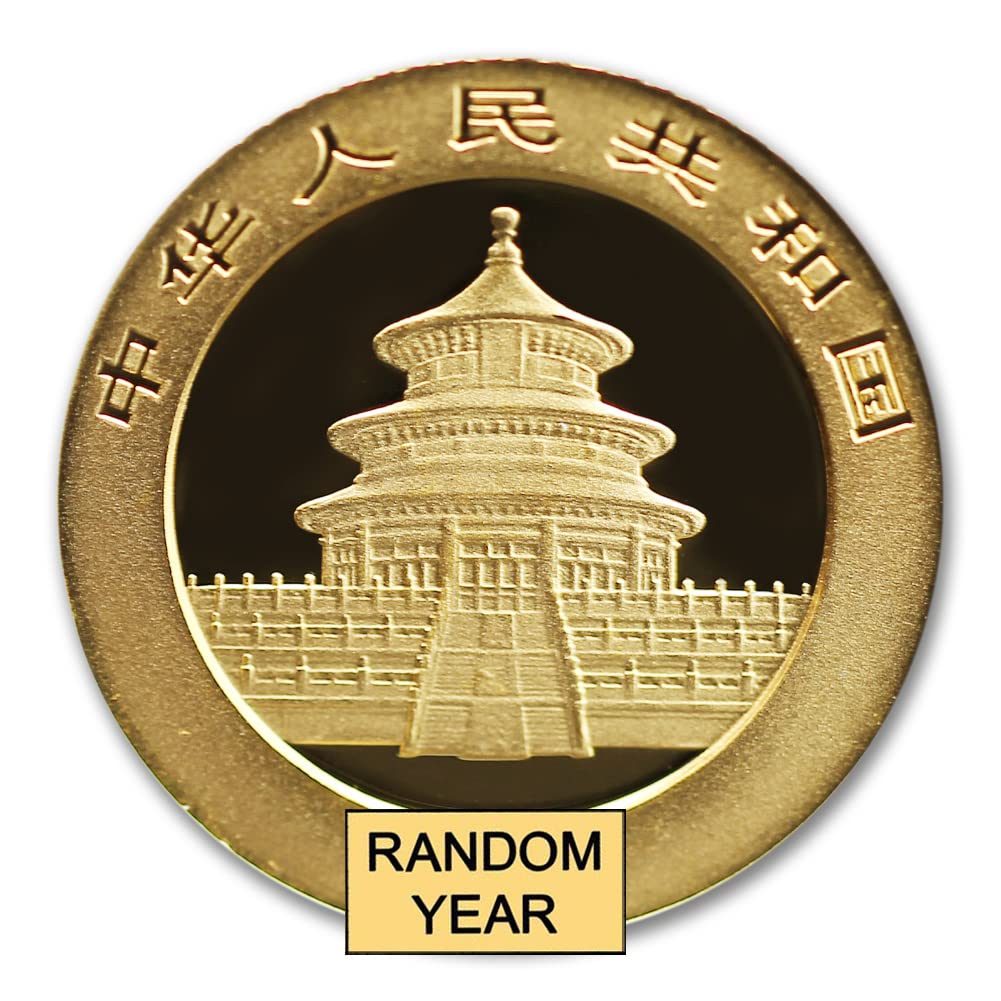 2016 - Present (Random Year) 1 Gram Gold Chinese Panda Brilliant Uncirculated Yuan ¥10 BU - Image 3