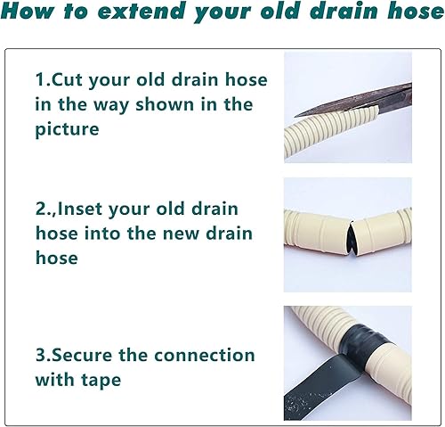 Miniatura 5 de Tubo universal de manguera de drenaje de agua para aire acondicionado, para aire acondicionado mini dividido, sistema de bomba de calor, solo