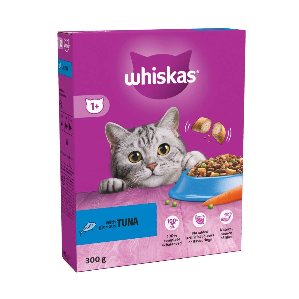 Whiskas 1+ Cat Dry Food Tuna 300g (Pack of 6)