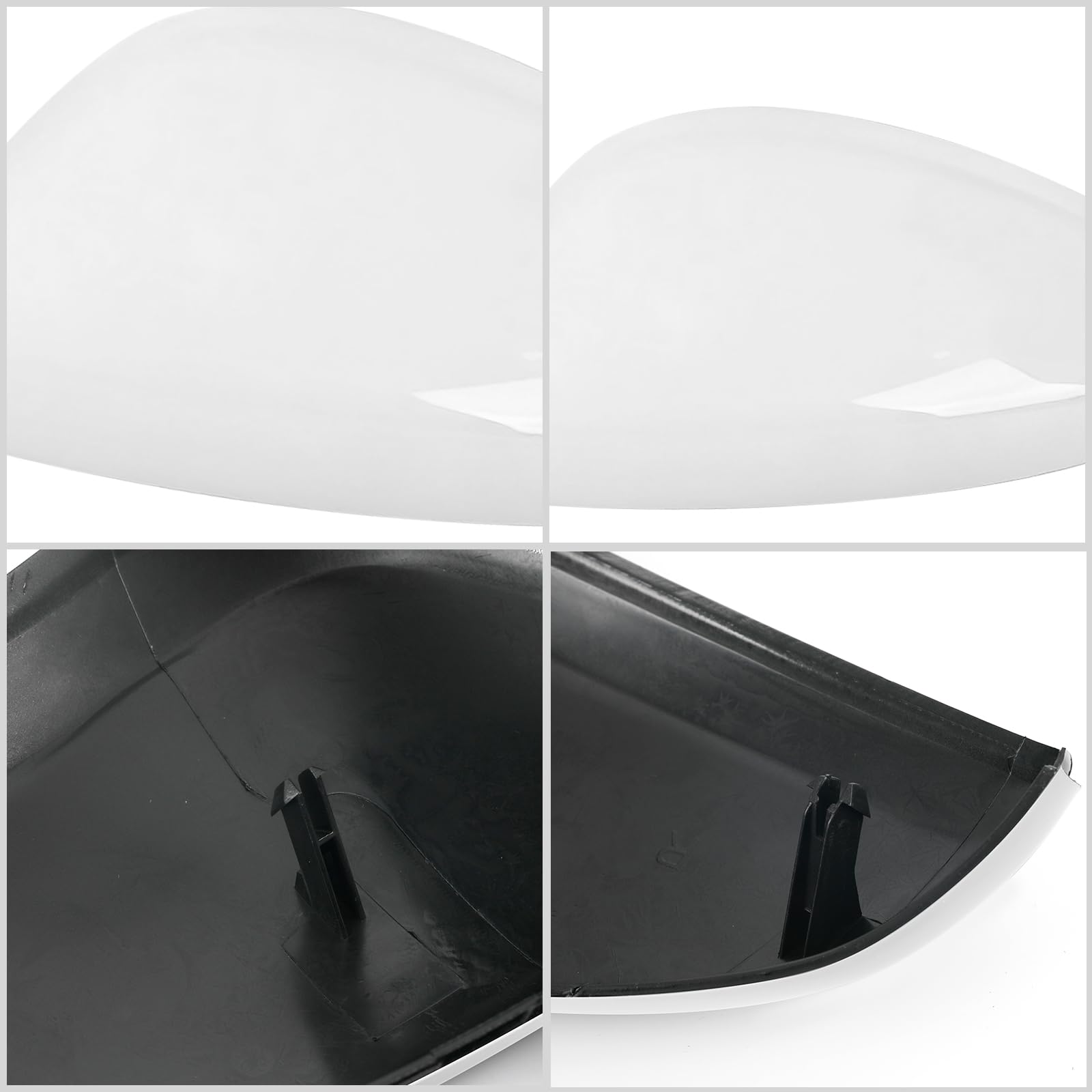 1 Par Capuchon de Rétroviseur Remplacement pour Citroen C3 2016-2023, Coque Retroviseur Exterieur De Voiture Couvercle Capuchon de Retroviseurs (Blanc)