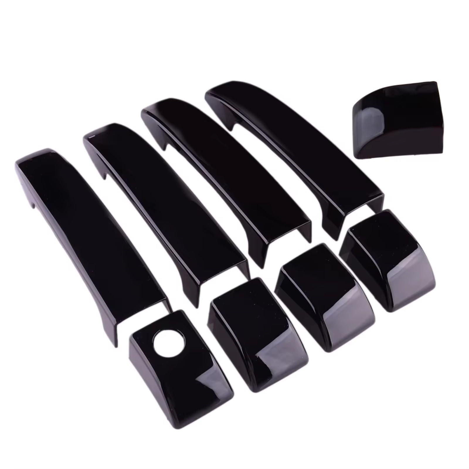 DSPOLIMV Outer Door Handle Cap Compatible with Land for Rover for Range L322 2002-2012 1 Set Black ABS Car Exterior Door Handle Trim Bezel Cover Accessories
