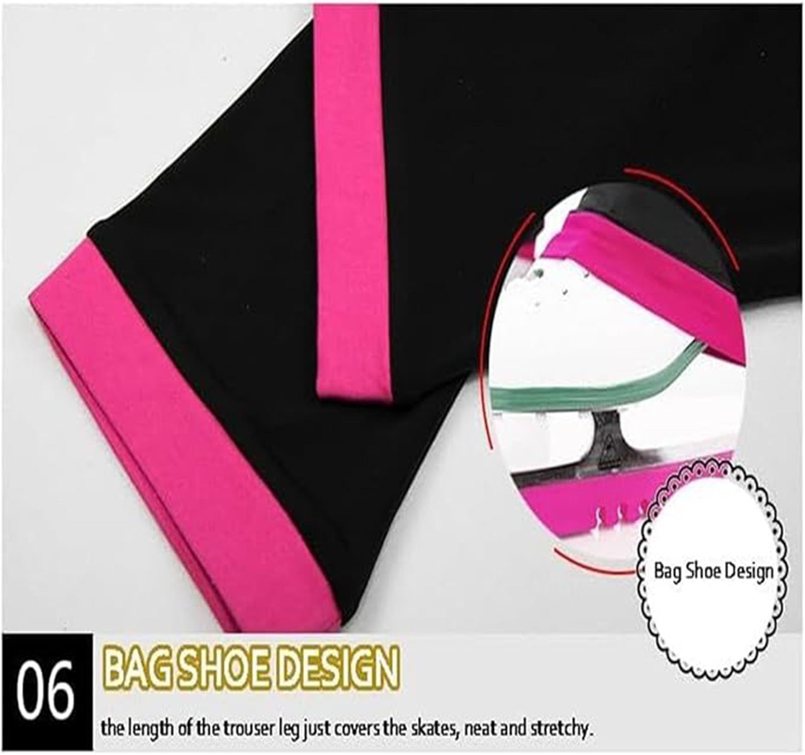 Pattinaggio Artistico Pantaloni Comodo Caldo Abbigliamento da Pantaloni da Allenamento Pantaloni da Skate Abbigliamento da Pattinaggio da Competizione