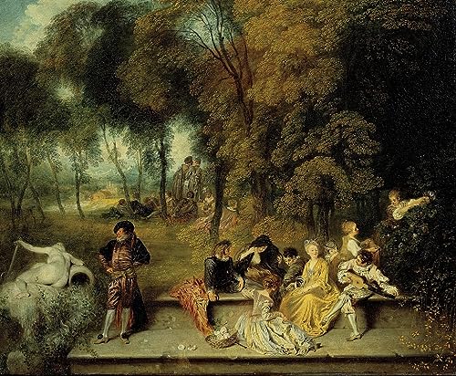 Peinture sur Toile Watteau dans une chambre parentale sereine