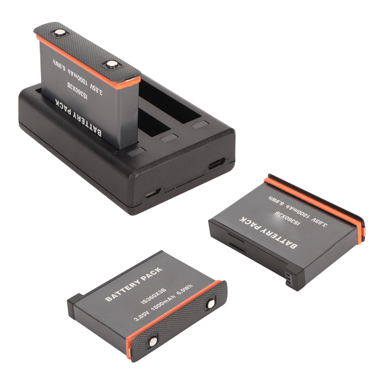 Semme Semme Batteria a 3 Slot per X3 con 3 Batterie Al Litio Ricaricabili e Cavo di Tipo C