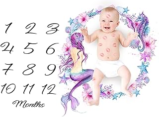 Toyvian Cobertores Recém-Nascidos Cobertor Mês Recém-Nascido Cobertor Mensal Infantil Mensal Cobertor Fotográfico Cobertor Marco Cobertor Swaddle Cobertor Cobertores Para Bebês