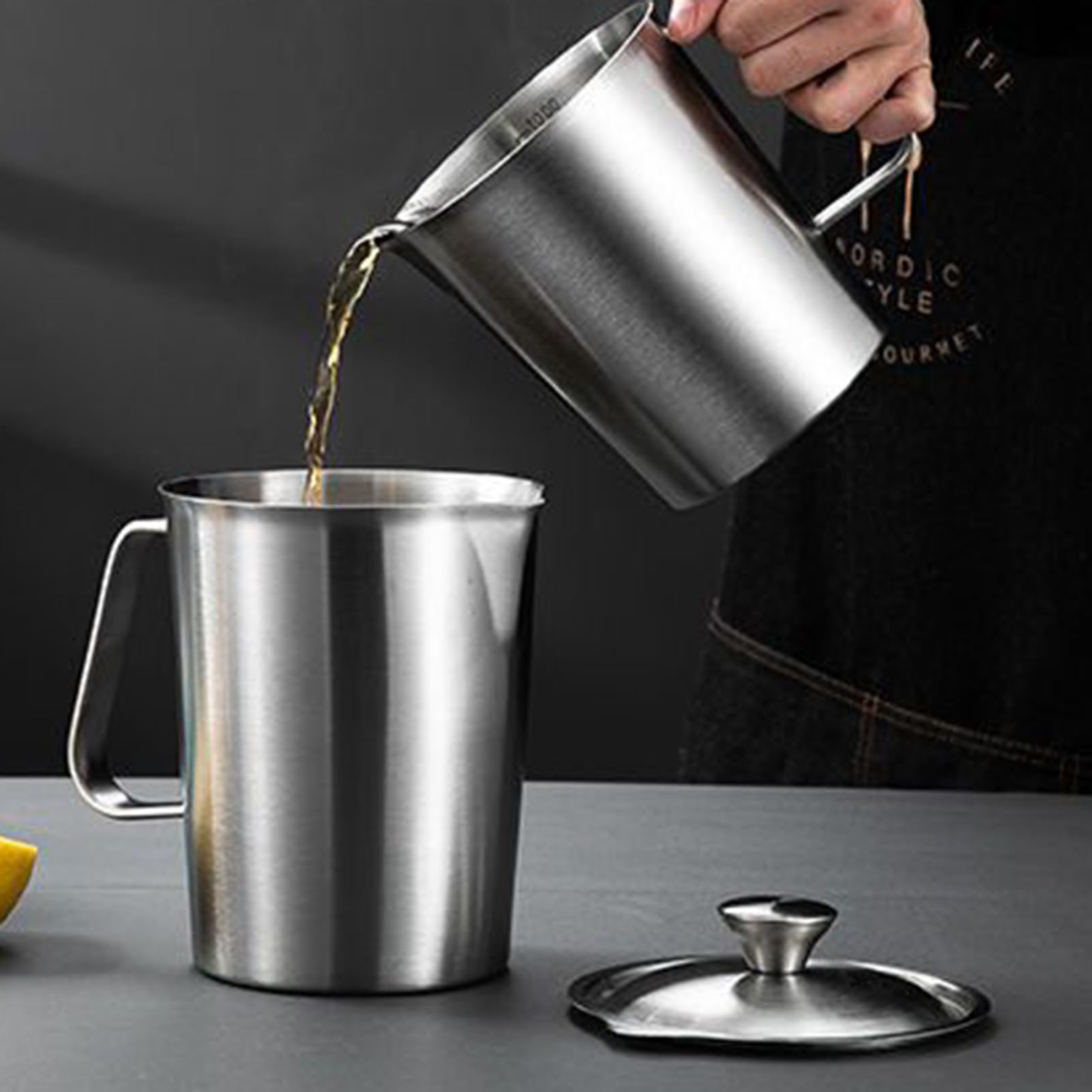 Milk Frothing Cup 2000 ml Utensile in acciaio inossidabile