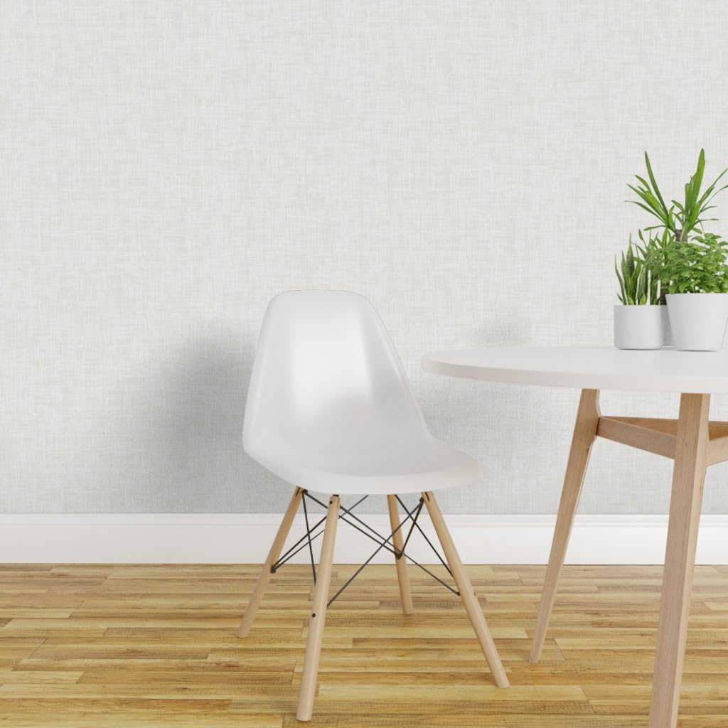 Spoonflower Removable Wallpaper Swatch - Stone White Solid Weathered Textured Look Custom Pre-Pasted Wallpaper