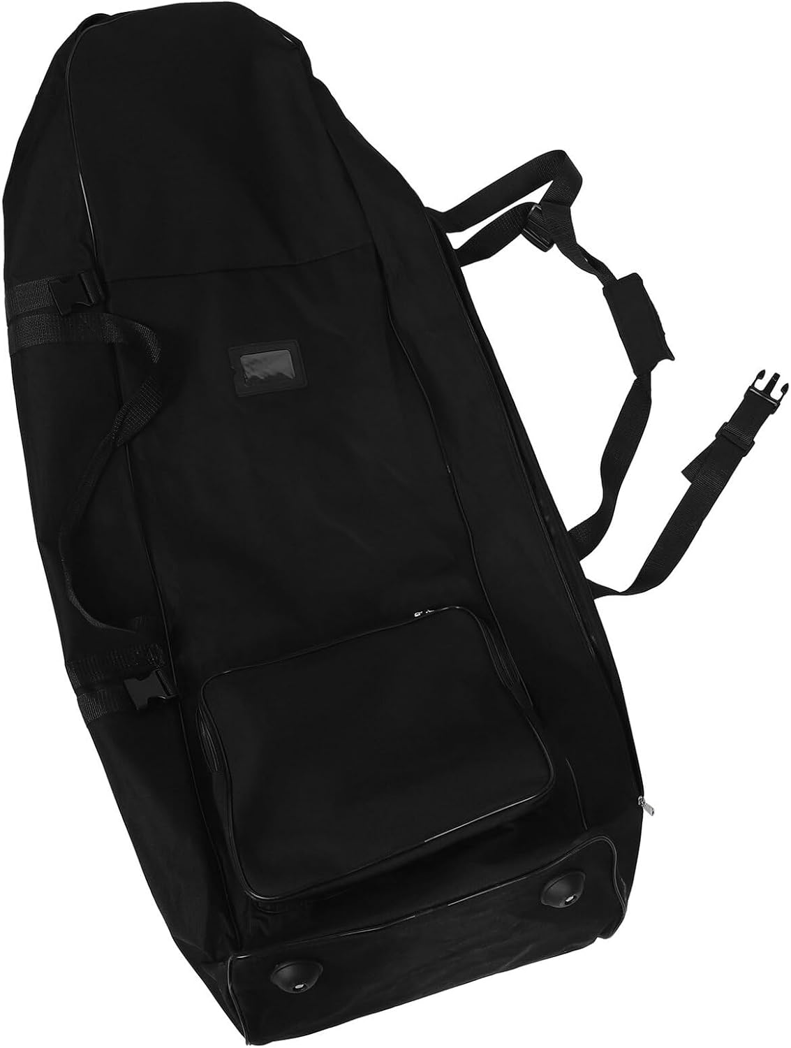 Waterproof Golf Travel Bag with Wheels, Airline Approved Golf Club Travel Cover, Black Heavy-duty Oxford Protective Case for Flight Transport and Rain Protection