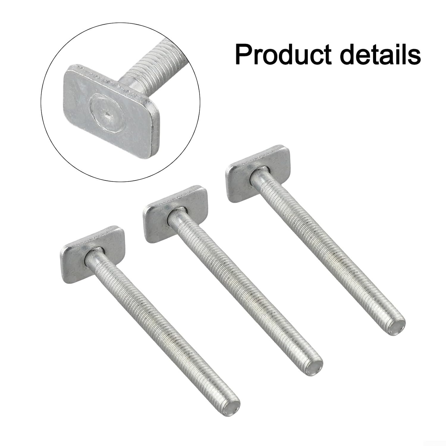 T-Track Screws Router Tables & Woodworking Jigs – Compatible with 3/4" x 3/8" Bevel Slots, 30mm & 45mm T-Slot Rails – Silver, Set of 3 (23x110x72mm, 25x110x72mm, 25x50x65mm)(E)