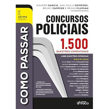 Capa do livro Concursos Policiais : 1.500 Questões Comentadas - 7ª Ed - 2024