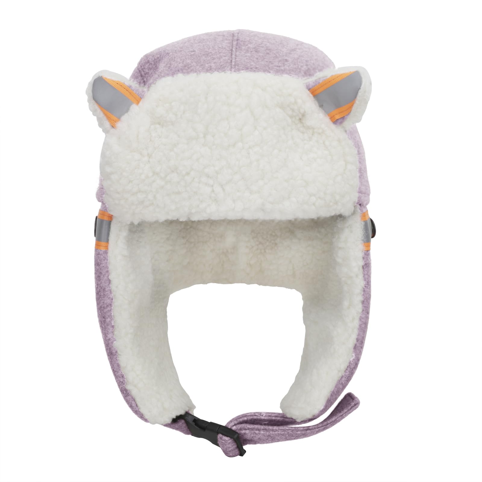 Cat Ears Trapper Hat for Kids, with Ear Flaps Refelective Strip, Winter Warm Fleece Lined Snow Ski Cap