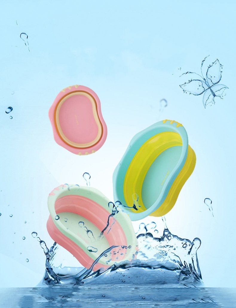 Baño De Bebé Recién Nacido Engrosado, Cubo De Lavado Plegable Plegable PP,A