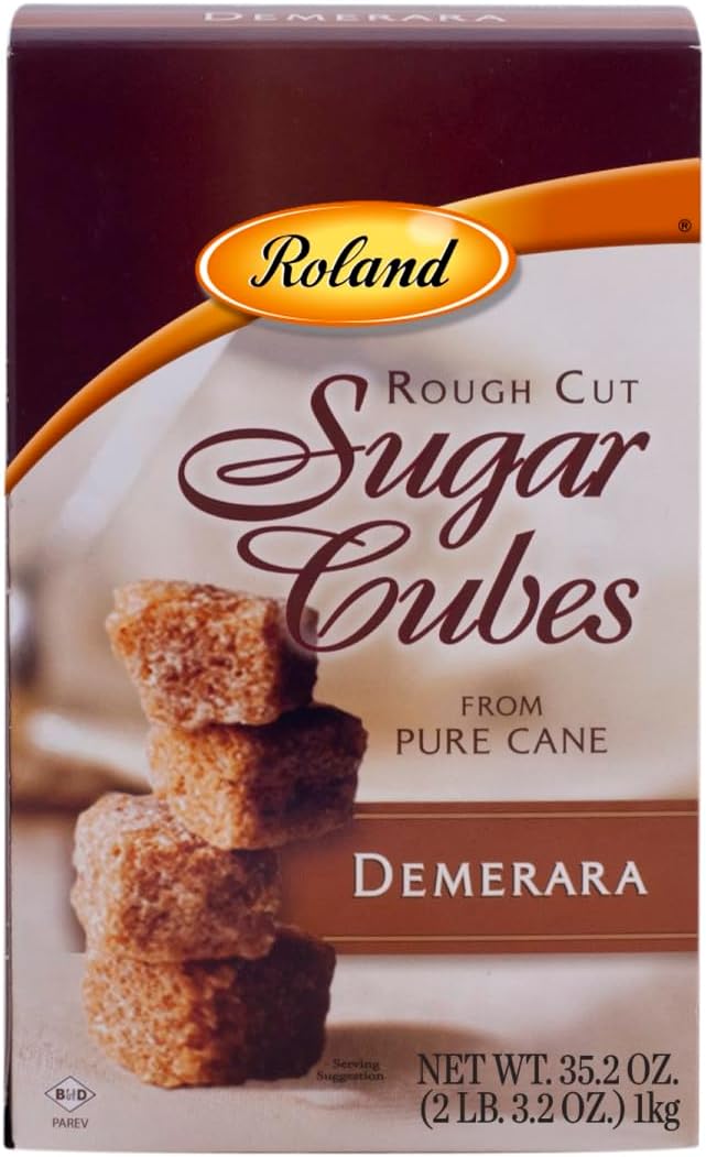 Demerara Rough Cut Brown Sugar Cubes, Specialty Imported Food, 35.2 Ounce, Pack of 1