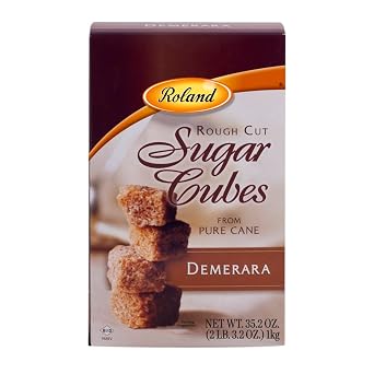 Roland Foods Demerara Rough Cut Brown Sugar Cubes, Specialty Imported Food, 35.2 Ounce, Pack of 1