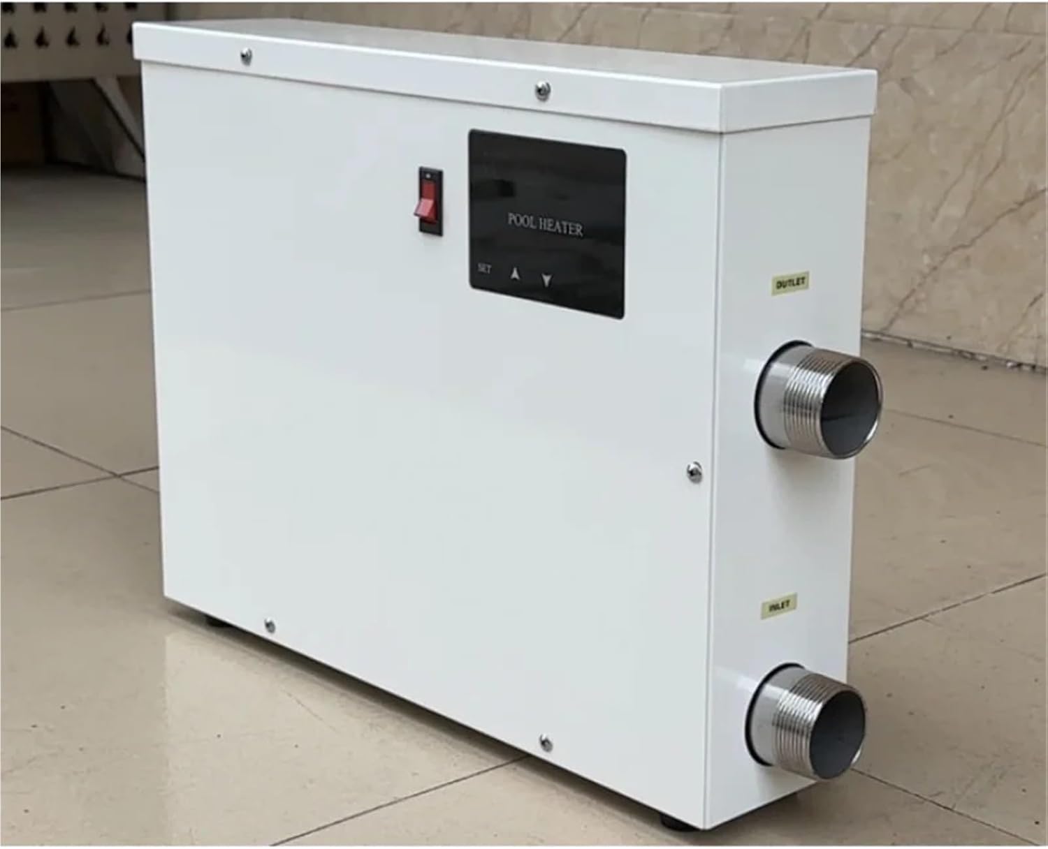 Electric Pool Heater Swimming Heat Pump 11KW 220V Hot Tub Water Thermostat with Touchscreeen for Above Ground Inground Pool