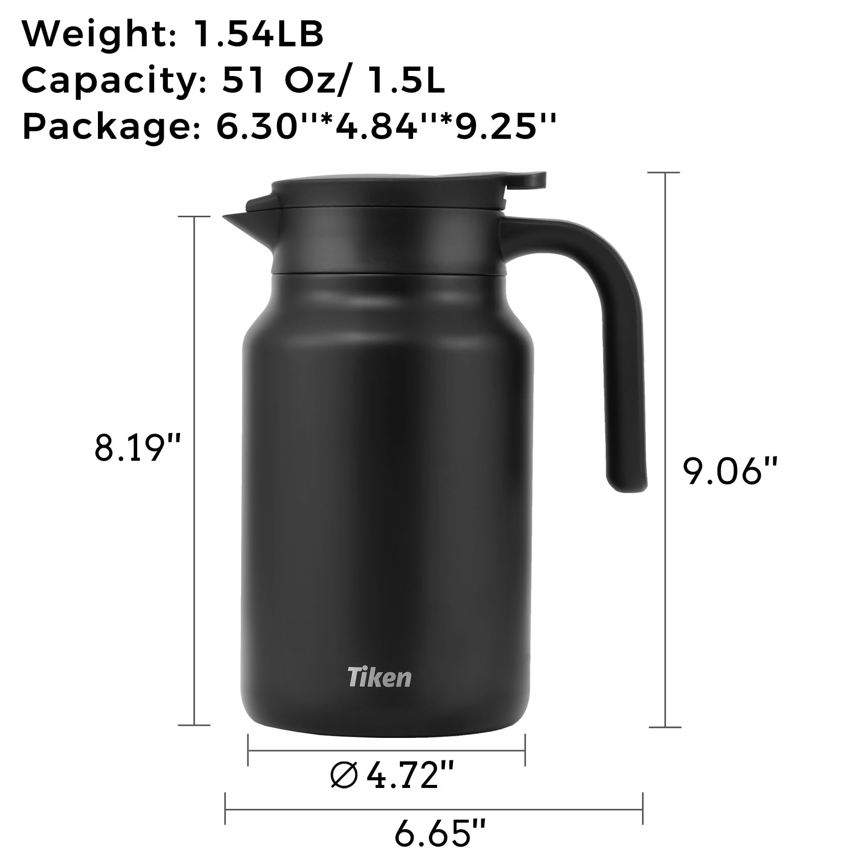 Caraffa Termica Da 2L In Acciaio Inossidabile - Per Caffè, Tè E Bevande Calde/Fredde - Foto 13