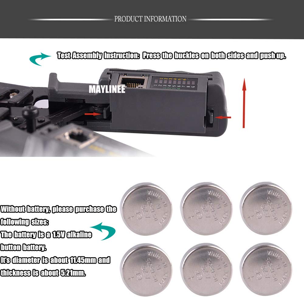 Leatbuy – Kit d'outils de sertissage CAT5/CAT6/RJ45 professionnel pour Ethernet, pince à dénuder, sertisseur, testeur de câble LAN (jaune)