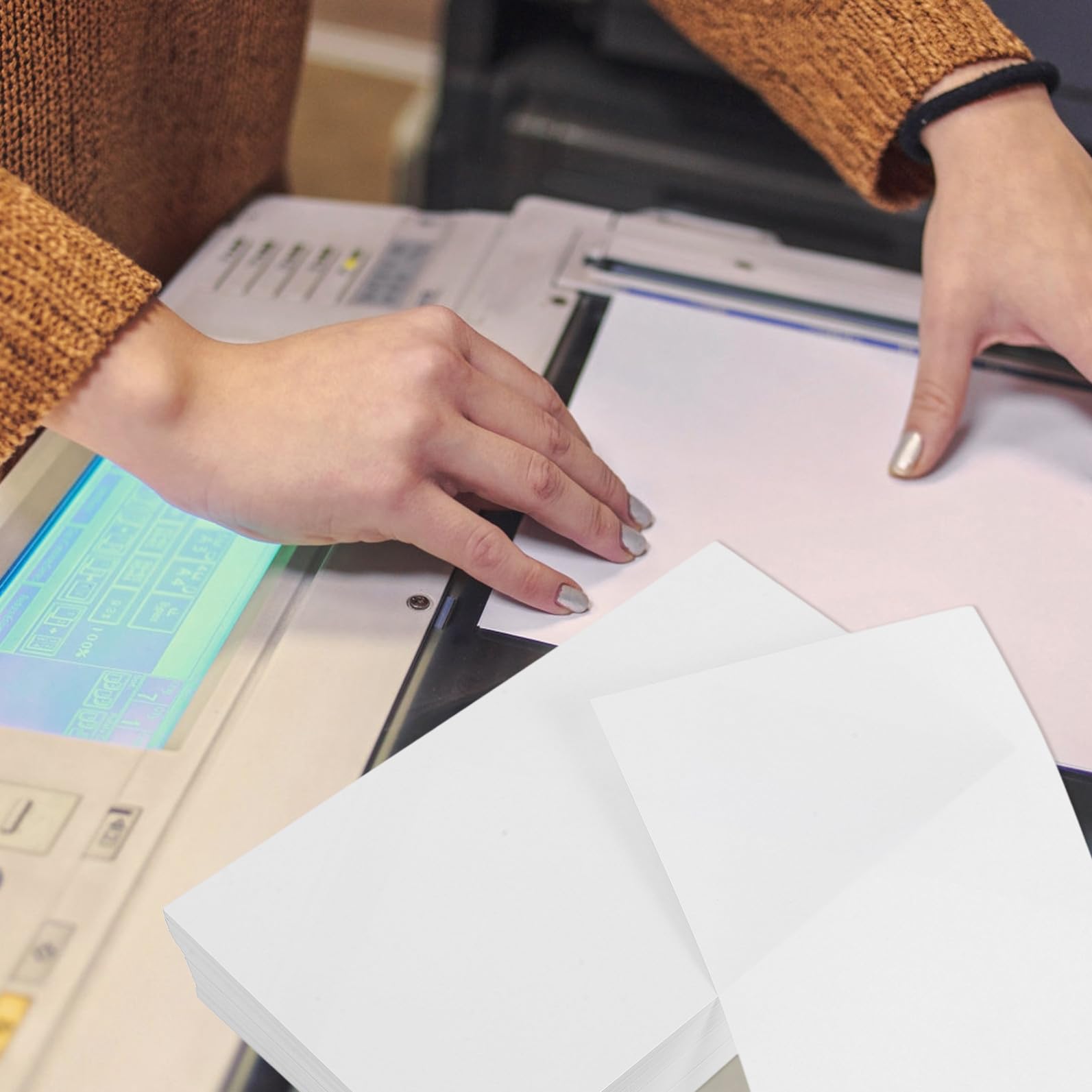 Alipis 500 Blatt Multifunktionspapier Weiß Dickes Druckerpapier für Büro Druckergebnis Reißfest Geeignet für Finanzbelege und Buchhaltungsdruck
