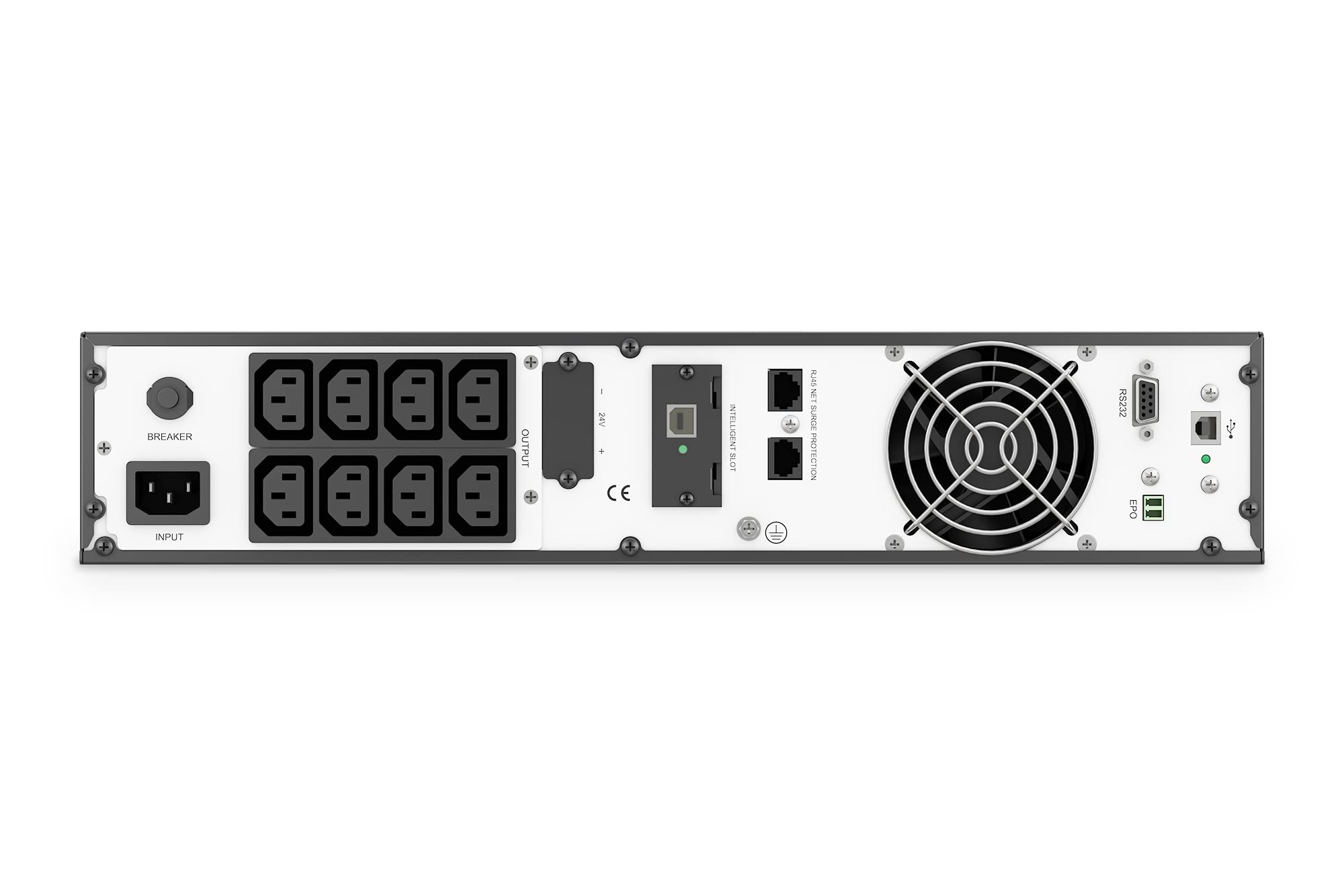 DIGITUS Sistema SAI Online – 1 kVA 1 kW – 8X C13 – 19 Pulgadas 2 U | Sistema de alimentación ininterrumpida – Software para SAI – Conexiones RS232, RJ45 y USB – SAI de doble conversión