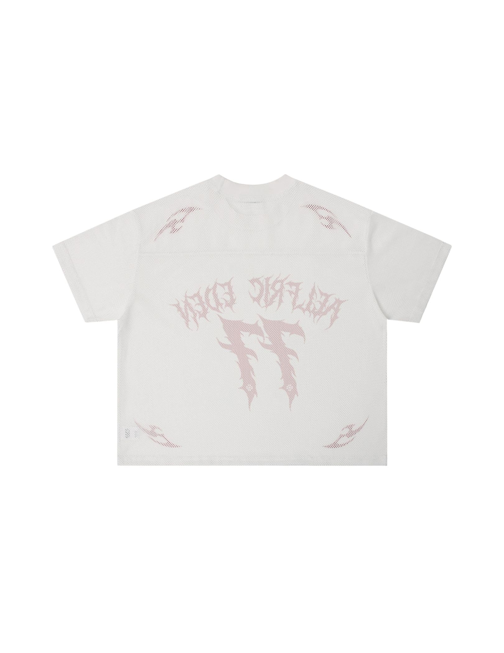 Aelfric Eden T-shirt męski damski z okrągłym dekoltem, luźny krój, siateczka, dżersej, Y2K, streetwear, hip-hop, krótki rękaw, na co dzień, na lato