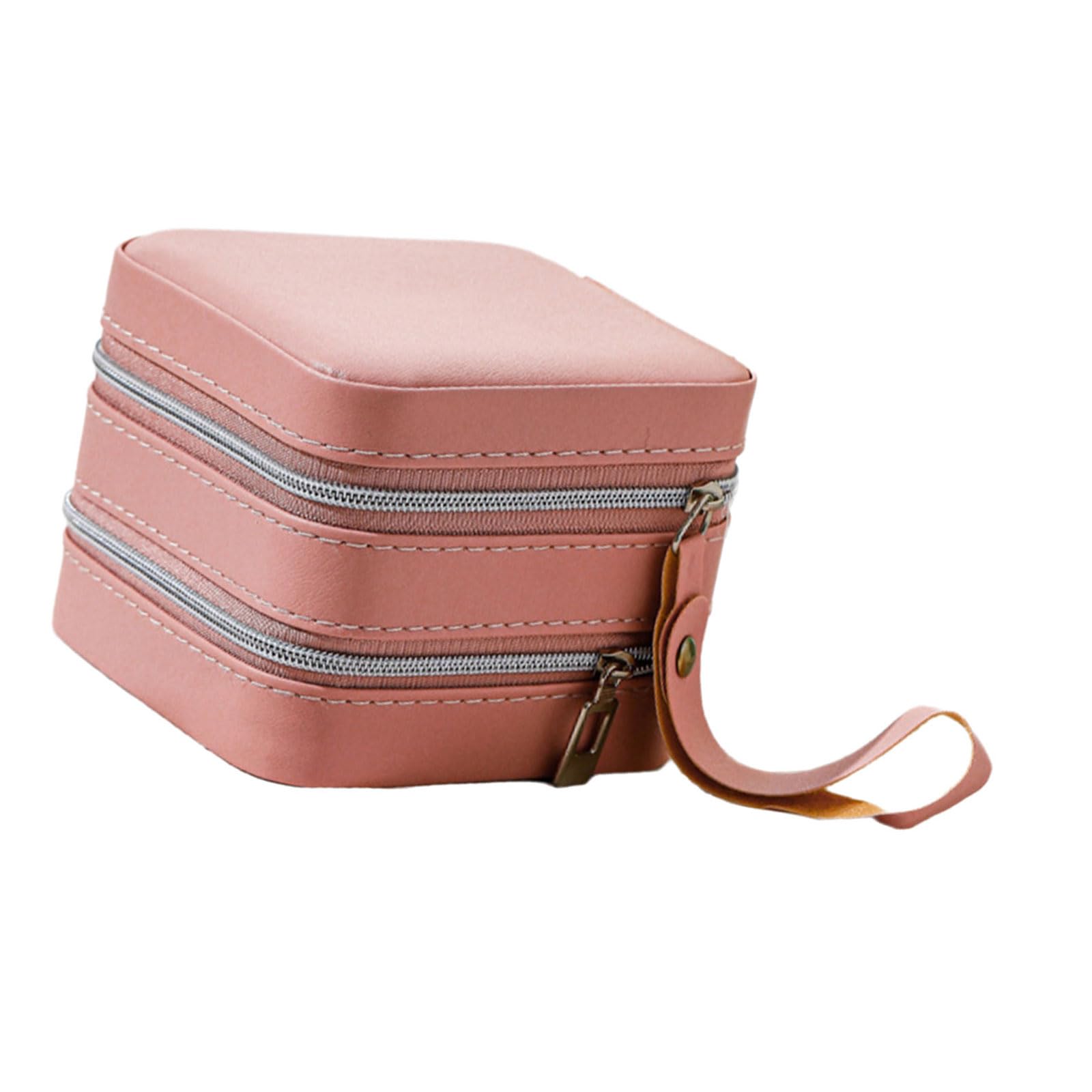 Tsophreniq Ready Small Jewelry Organizers Multi Layer Travel Case PU Leather Storage Box with Multi Compartments Storage