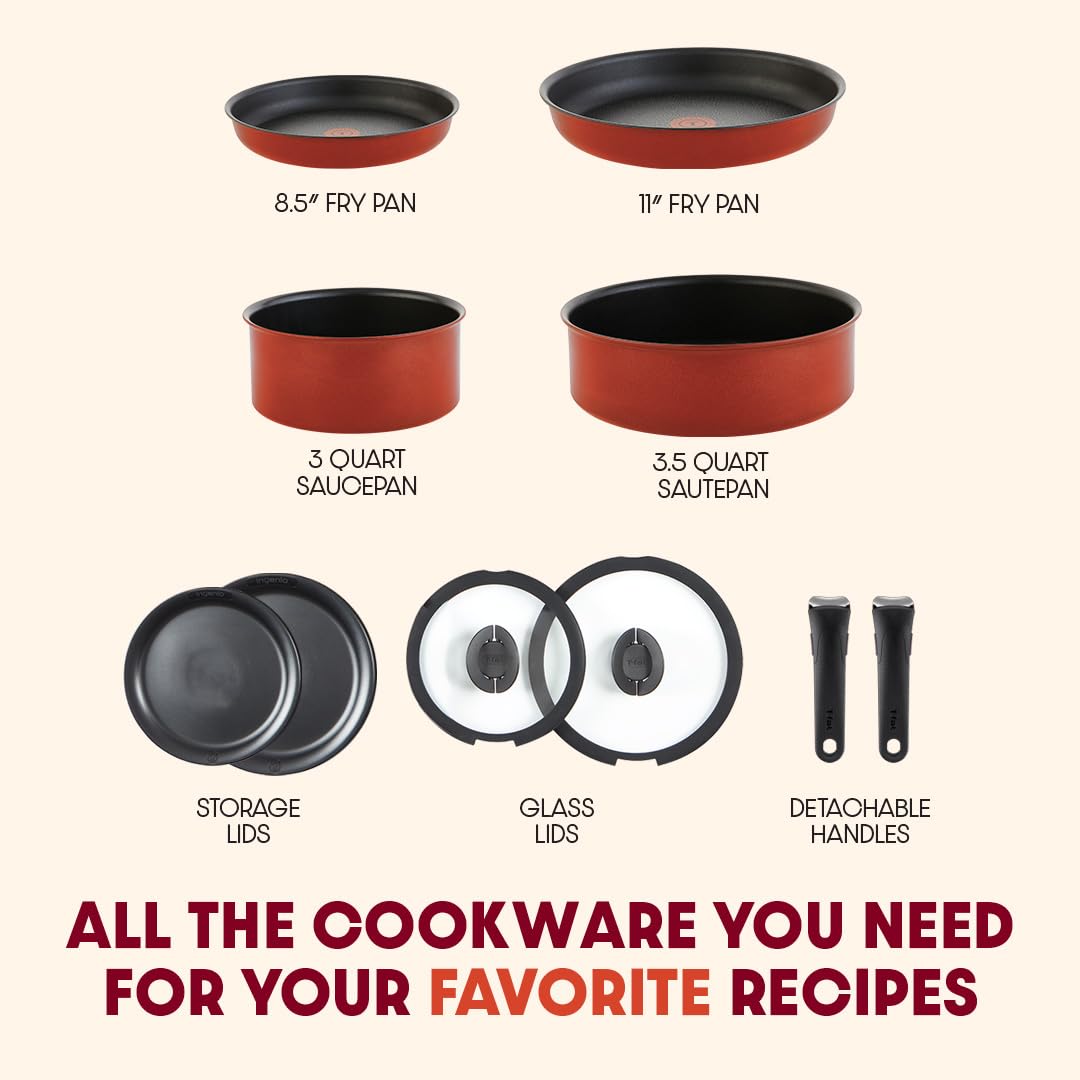 Amazon.com: T-fal Ingenio Nonstick Cookware Set 10 Piece