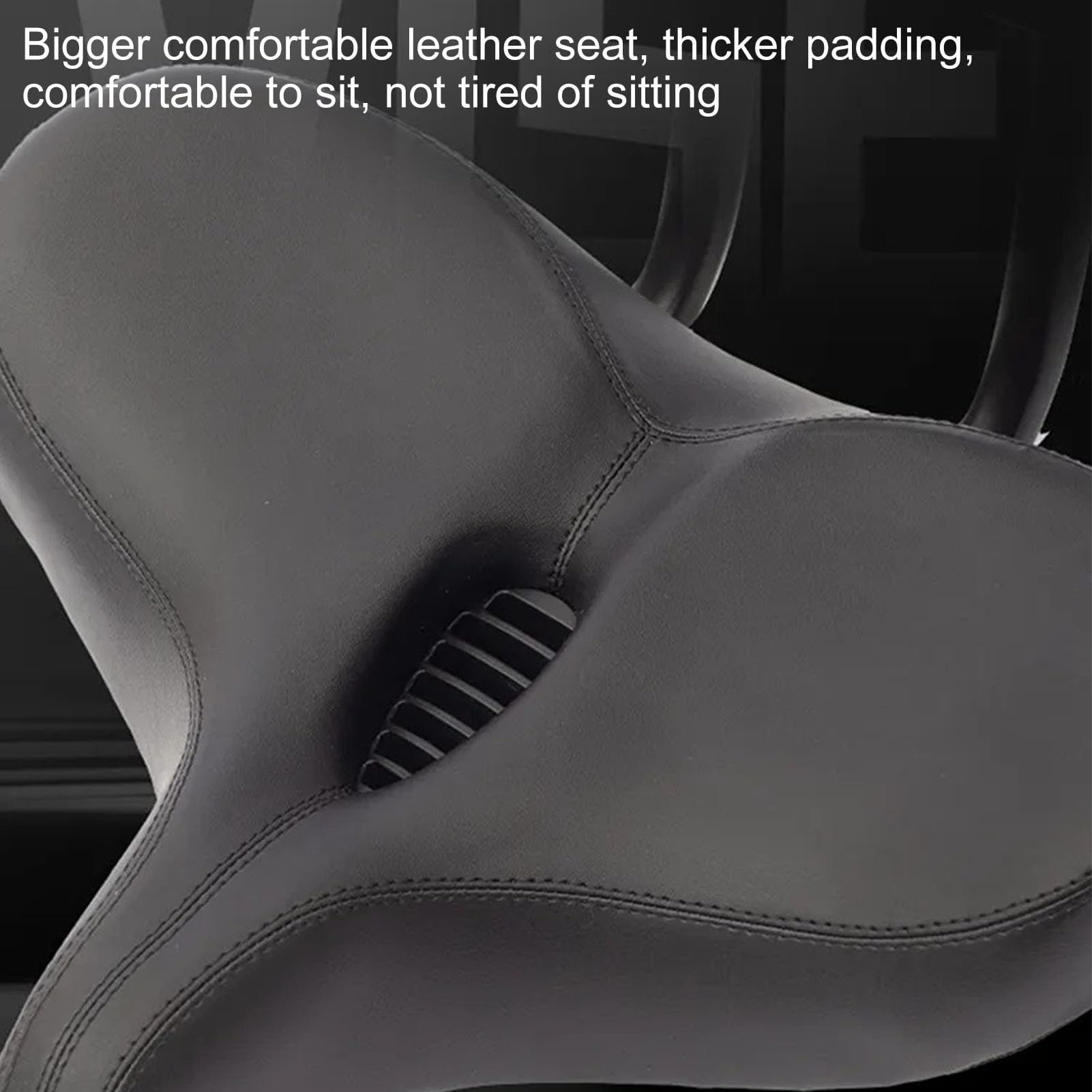 Soporte de Asiento de Bicicleta Ancho - 10 cm de Altura Ajustable | asiento de triciclo acolchado, cuero PU suave | Entrenamiento de gimnasio Colgante de protección de cadera de absorción de im