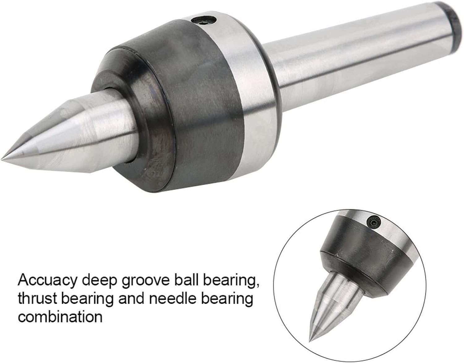Live Center Live Center MT3 Live Center Taper Steel High Speed Accuracy 0.005 with Bearing Combination Lathes CNC Tool Cutting Tools Live Centers