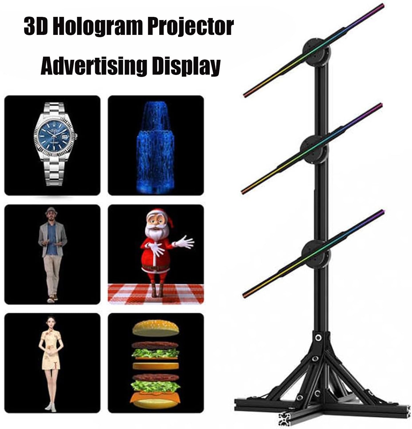 Wentylator Hologramu 3d, Projektor Hologramu 3d, Wyświetlacz Reklamowy Projektora Hologramu 3d, Wyświetlacz Projektora Wideo Animacji 3d, Dla Firm PZ65
