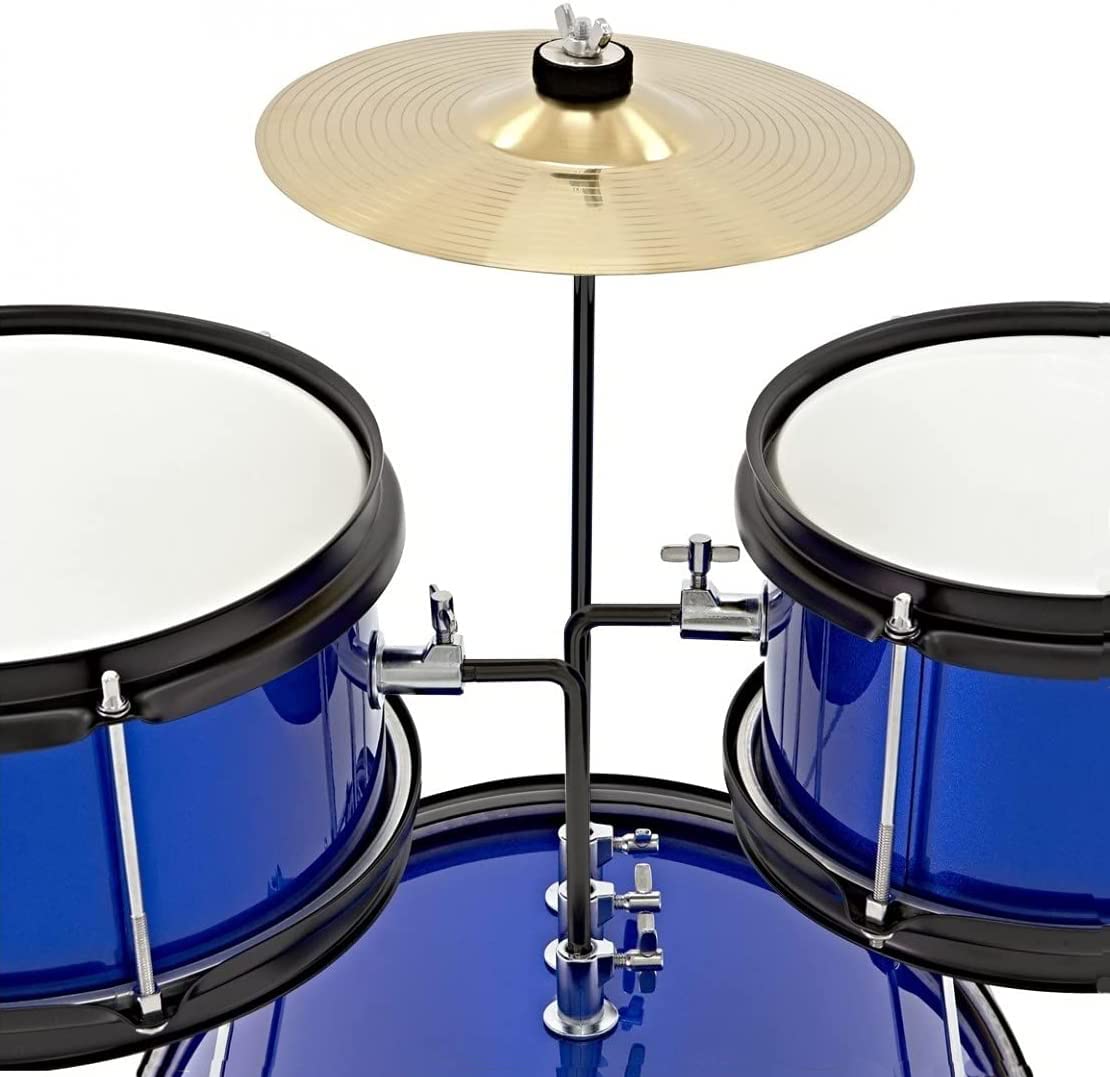 ROCKSTAR MUSIC - Batería Infantil de Madera para Jóvenes Músicos GC1043BBL Kit Completo de Percusión, Calidad Sonora Excepcional, Diseño Ergonómico - Incluye Asiento, Pedal de Bombo, Baquetas
