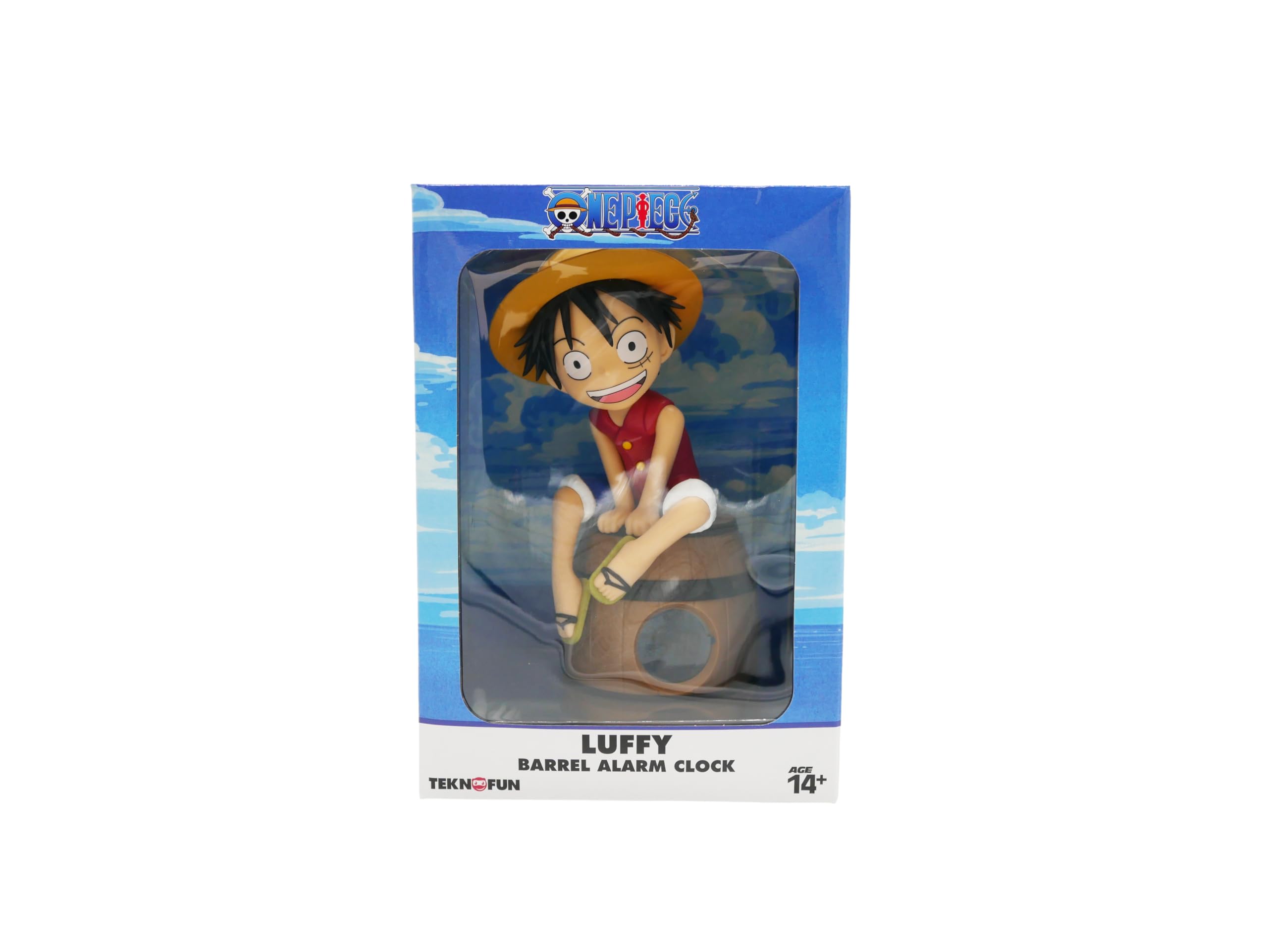TEKNOFUN - Official Licence One Piece - Luffy Barrel OP Alarm Clock with Collectable Figure for Child - 811644
