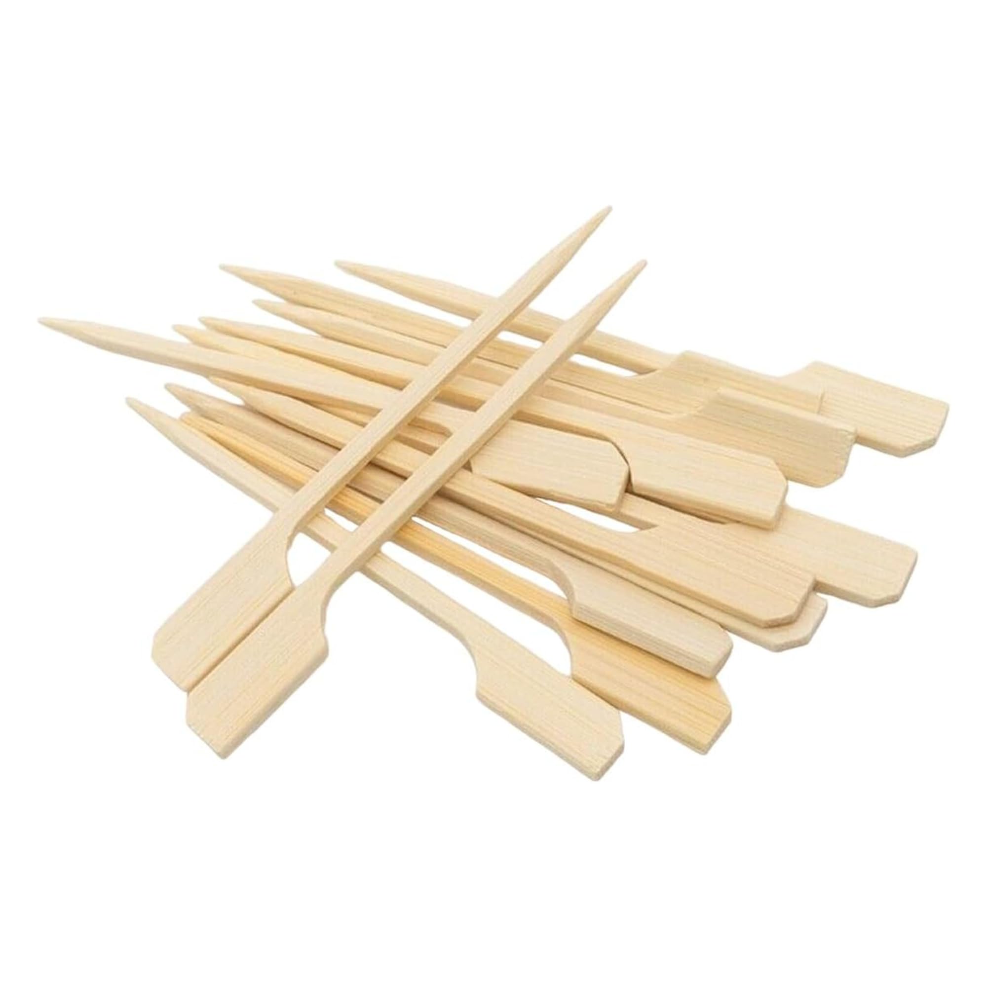 Bamboo Skewers BBQ Grill Set Wooden Paddle Gun Shaped - Choose Size 120mm - Pack of 1000
