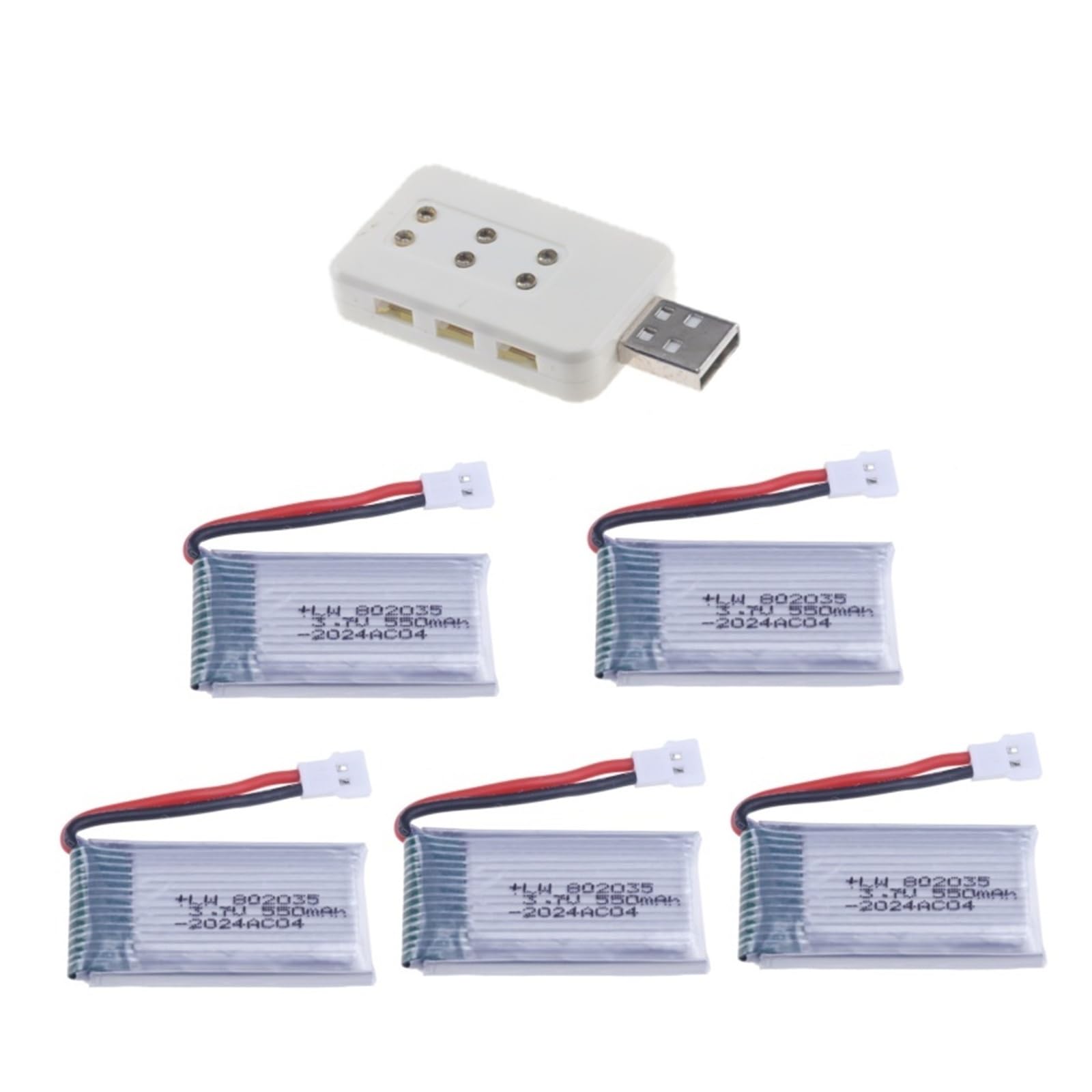Batterie Lipo 3.7V 550mAh 35C Et Chargeur De Batterie
