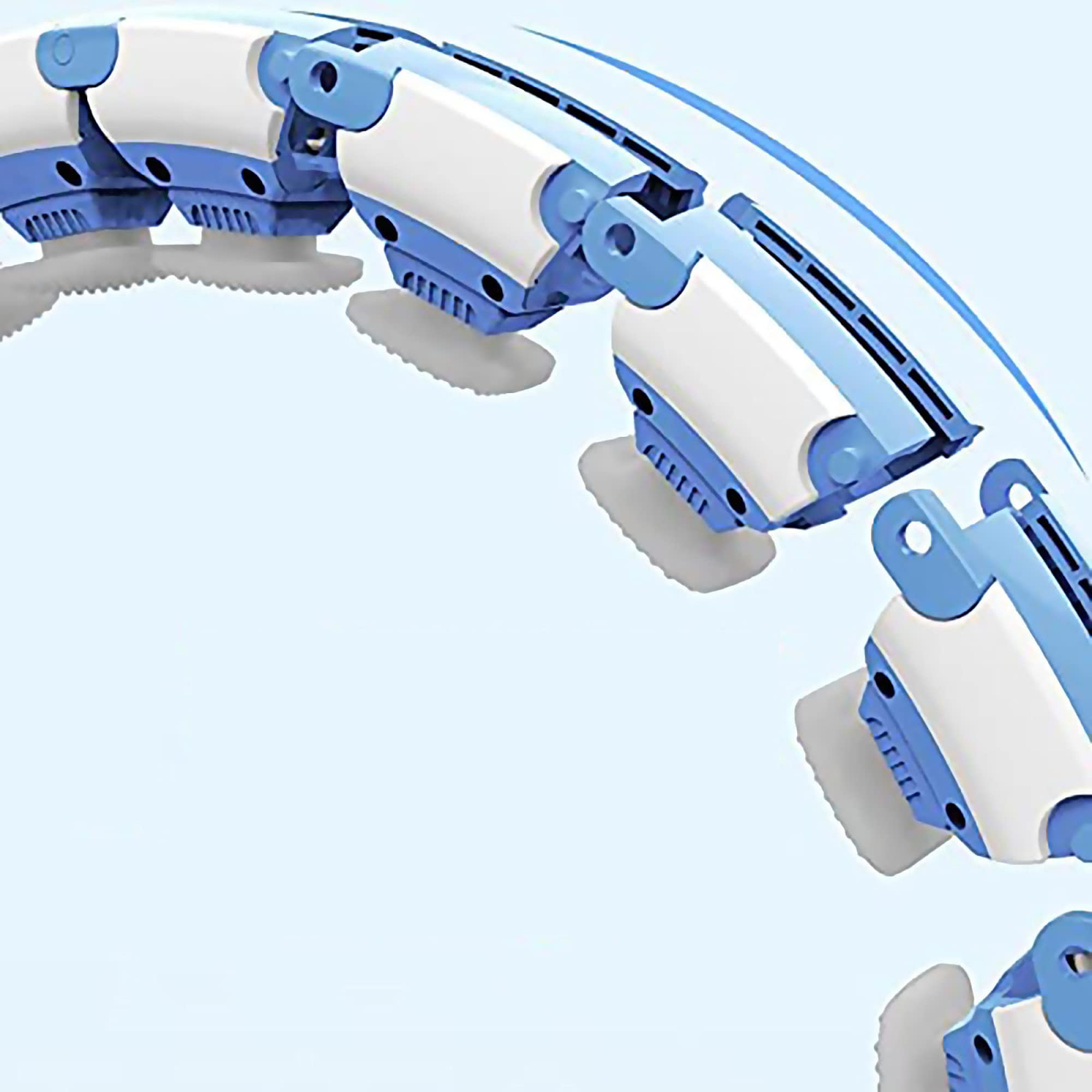 Smart Hula Hoop FüR Erwachsene und Kinder, Smart Fitness Reifen mit Automatisch Drehendem Ball, FüR Fitness Workout Gewichtsverlust/grau / 24 Knots