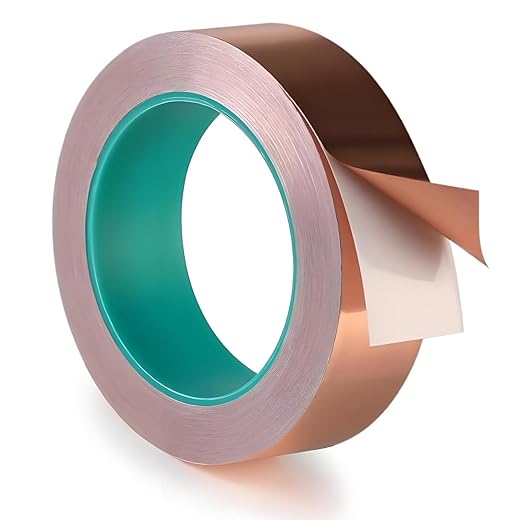 20mmx25m Copper Tape Slug Repellent Tape Copper Tape for Slugs Copper Foil Tape for Stained Glass Slug Tape Conductive Adhesive Copper Strip Outdoor Indoor Use Anti Slug Snail Repellent