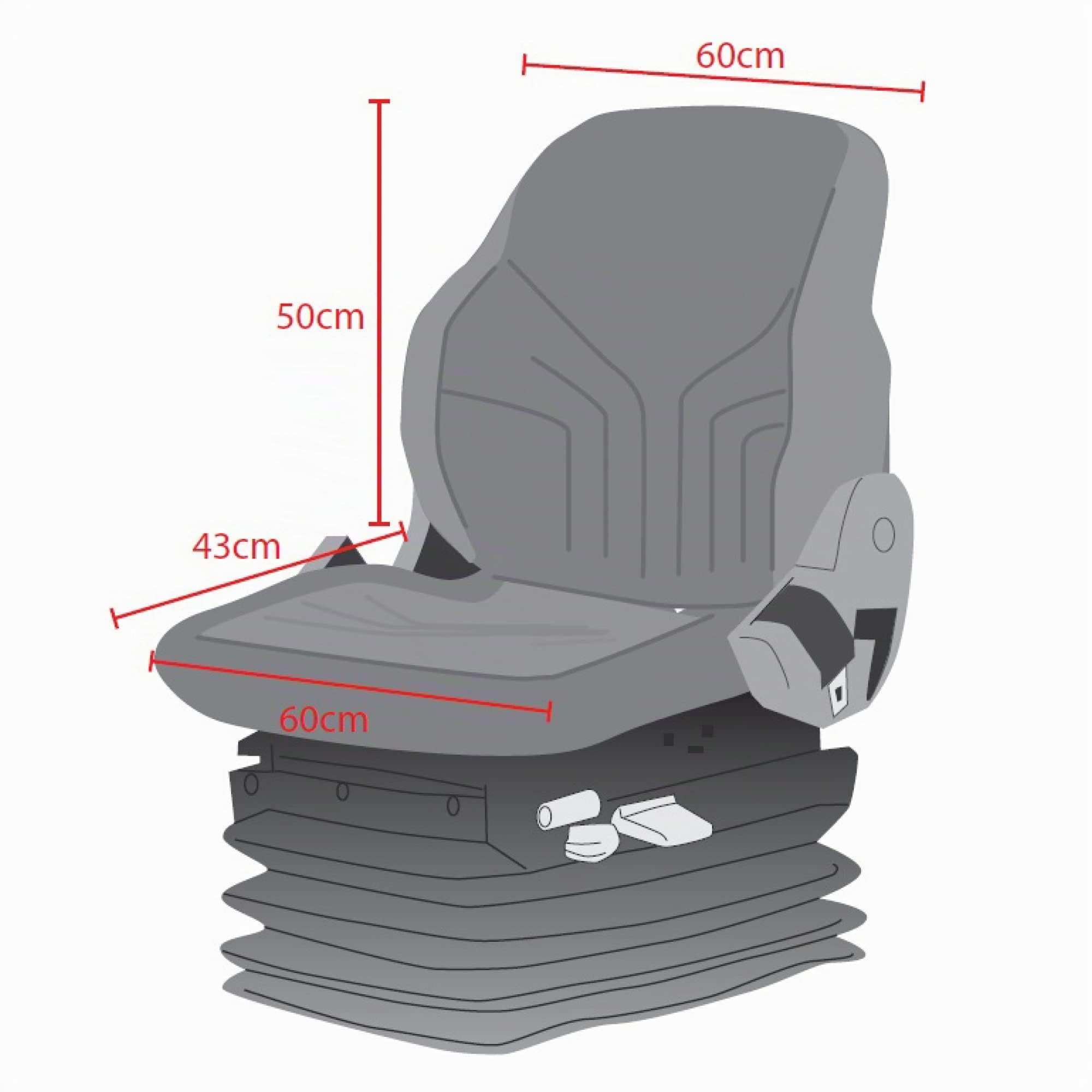 Town and Country - Funda para Asiento de Tractor (tamaño estándar), Color Negro