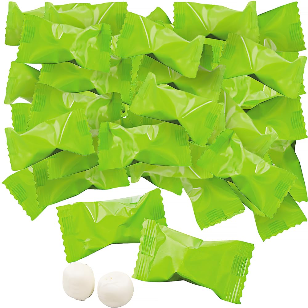 Classic Buttermint Candy (bulk set of 104 individually wrapped mints) Great for Parties, Weddings, Grand Events and Businesses, Lime Green