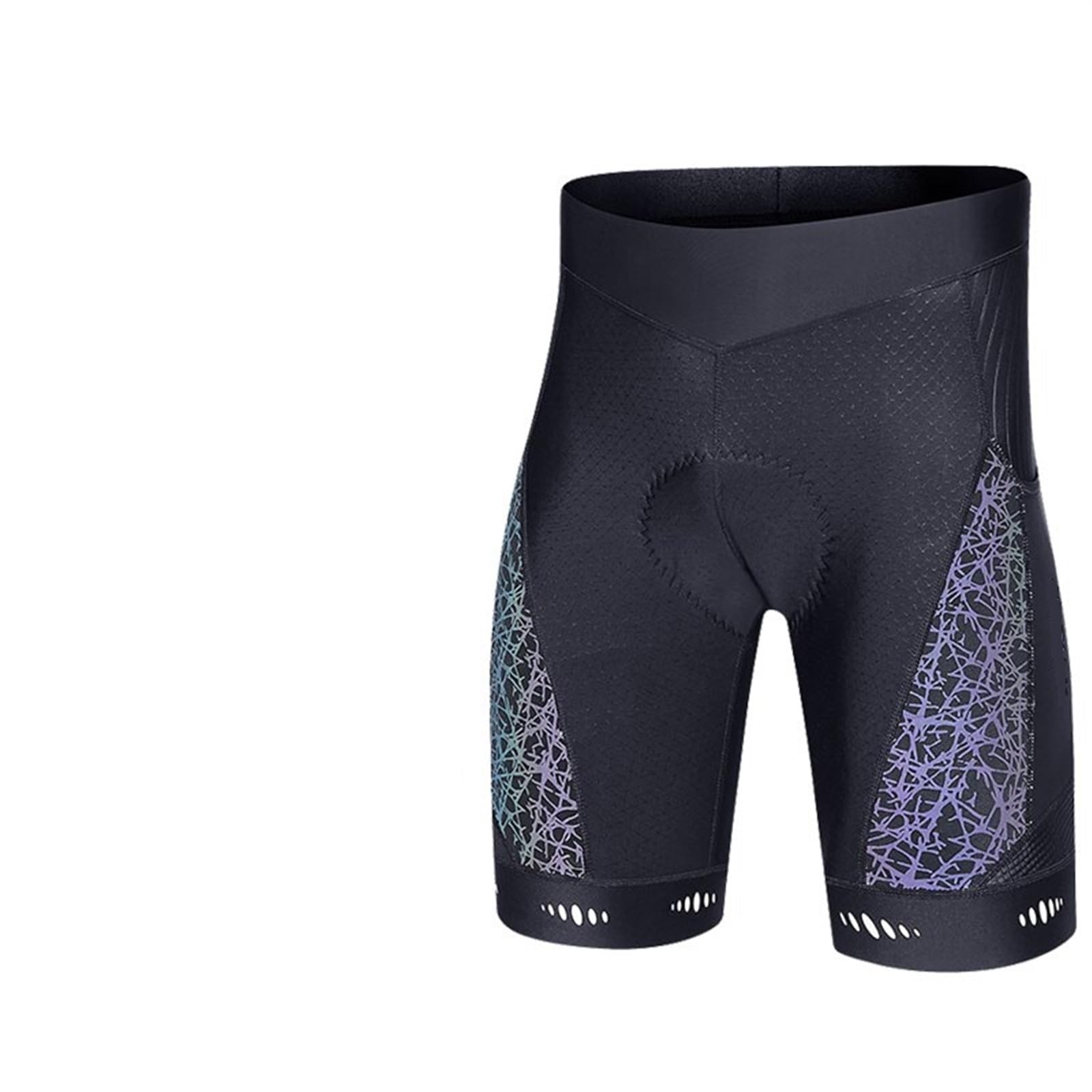 Pantaloncini Ciclismo Uomo Pantaloncini da ciclismo Pantaloncini da bici da uomo Imbottitura in gel 5D da equitazione Corto da bicicletta riflettente più corto con calzamaglia da ciclismo a 3 tasche