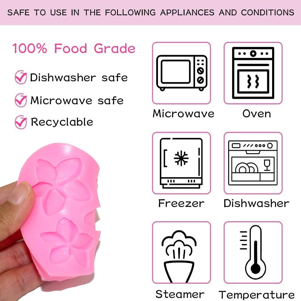 Stampo In Silicone Per Fondente, 3 Pezzi A Forma Di Fiore Margherita - Per Dolci, Cioccolato, Sapone, Resistente Al Calore