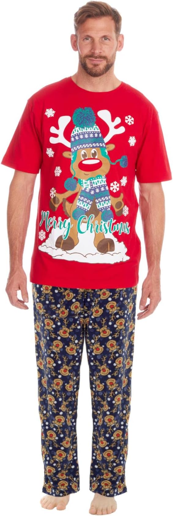 Style It UpMatching Family Mens Ladies Kids Unisex Xmas Matching Pyjamas Set T-shirt Christmas PJ Sleepwear Pajamas