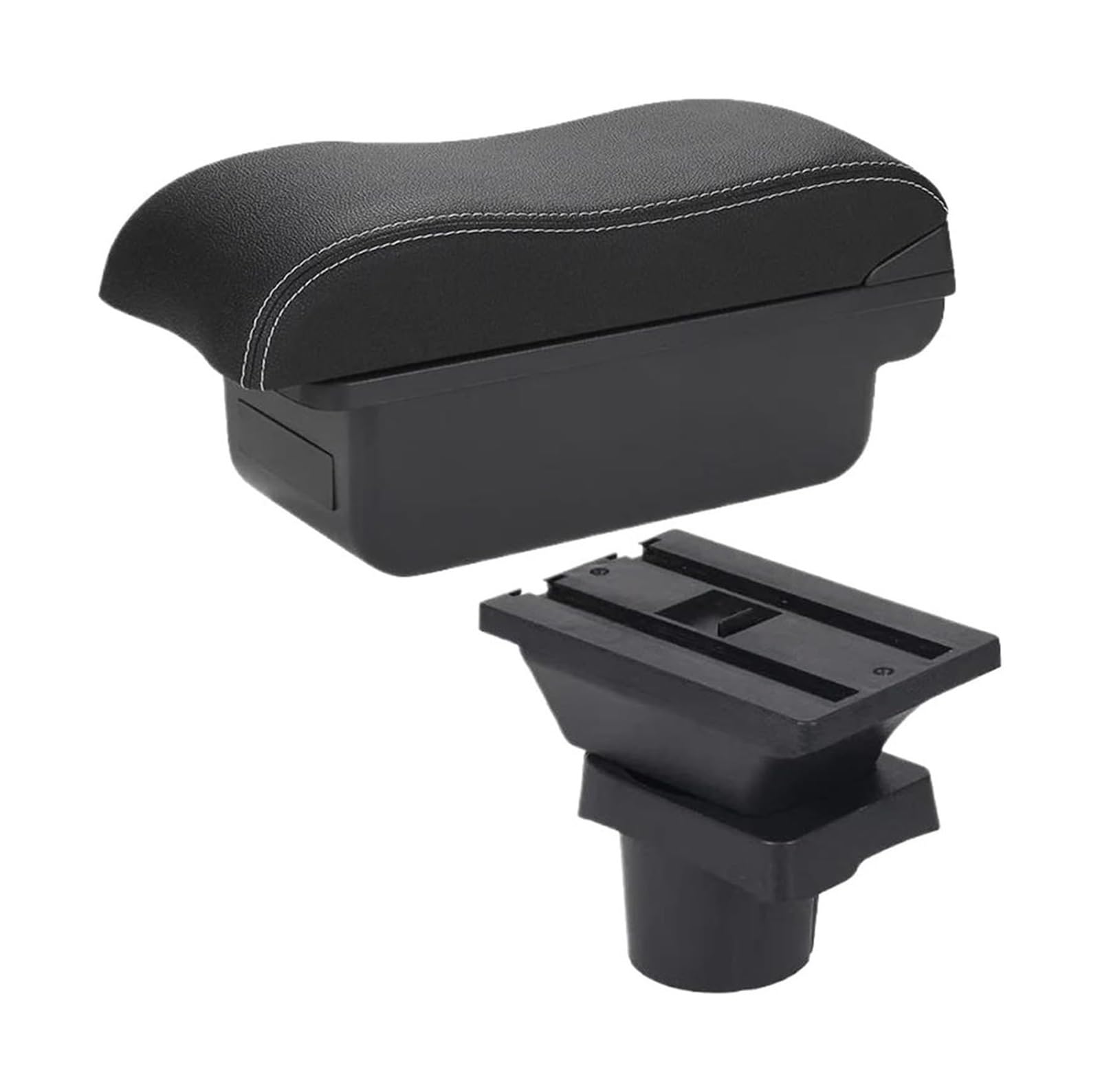 HCKCLMBMZW For VW For UP Car Armrest Storage Box Accessories Auto Retrofit Parts Car Armrest Center Console(C3 Black White Nousb)