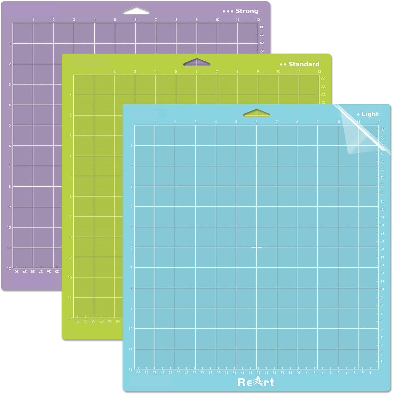 6-Pack Cutting Mats For Joy Xtra - 8.5x12 Inch, Light & Standard Grip, PVC, With Scraper (Blue & Green)