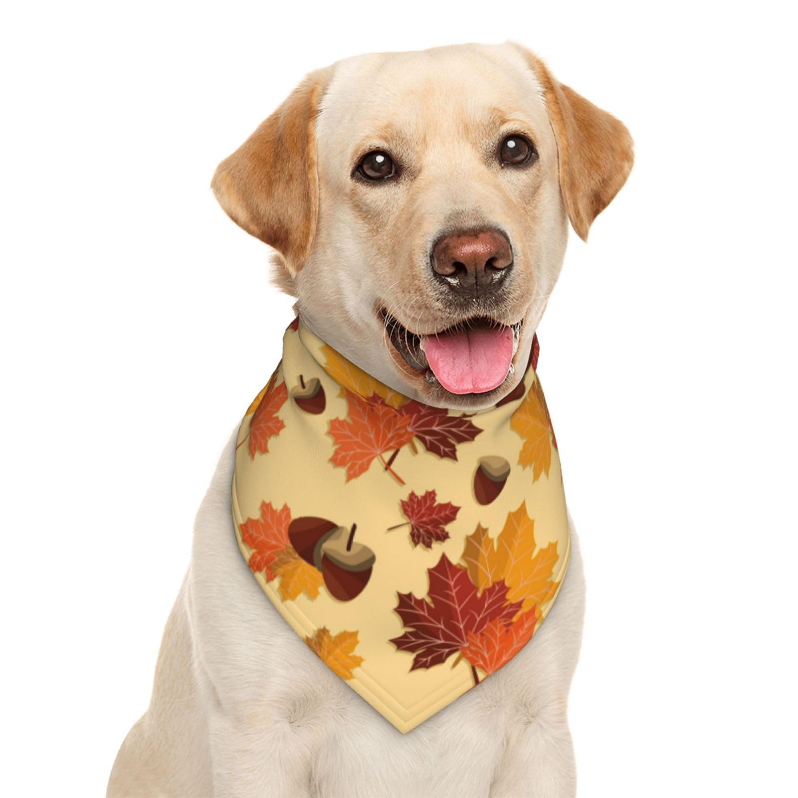 Garlaibi Multicolor Geometric Fall Dog Kerchief Bandana, One Size, Polyester, Tie Closure, Hand Wash Gently — image 1