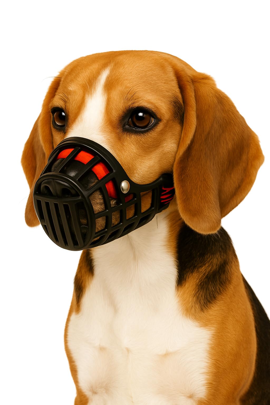 Museruola per cani – museruola cani taglia S – in plastica leggera e regolabile – comfort e sicurezza – per passeggiate, addestramento e viaggi – Flamingo Museruola Silas S