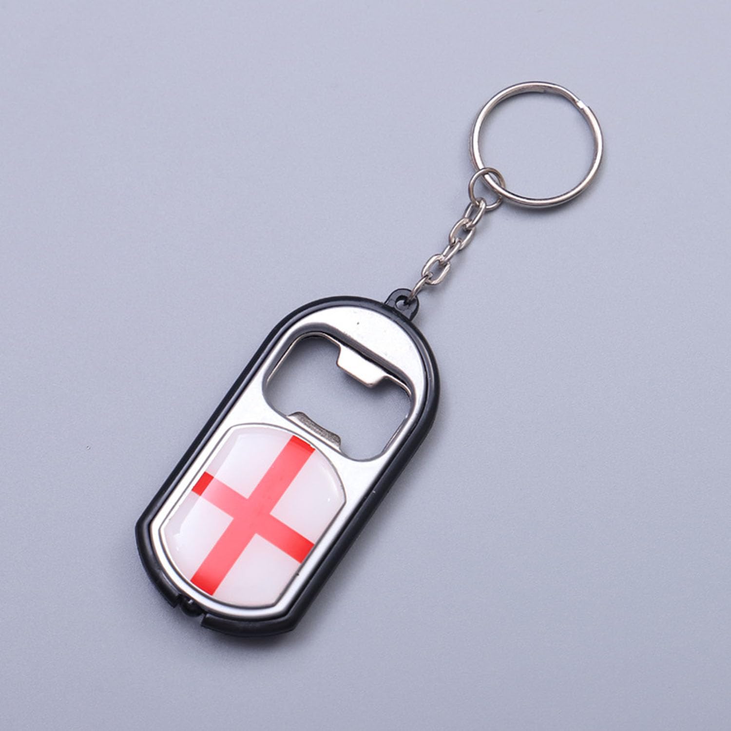 YAZVNTO Football Fan Keychain with England National Flag Design Keyring, Portable Metal Key Chain for Soccer Supporters, International Tournament Fan Gift Souvenir Accessory,A Style-a