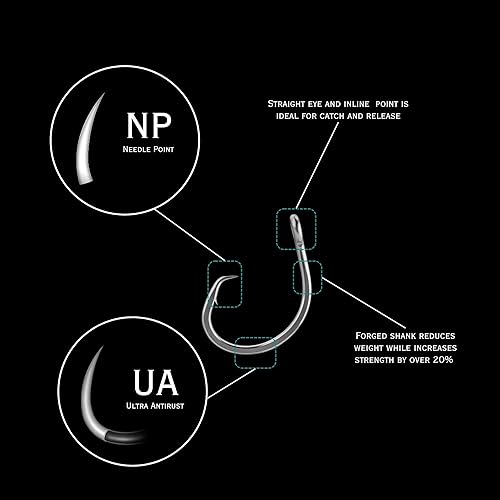Miniatura 5 de BKK Gancho Monster Circle  4X  Revestimiento ultraantioxidante de agua salada  Punta de gancho de aguja  Mango forjado  Cebo de arrastre y vivo
