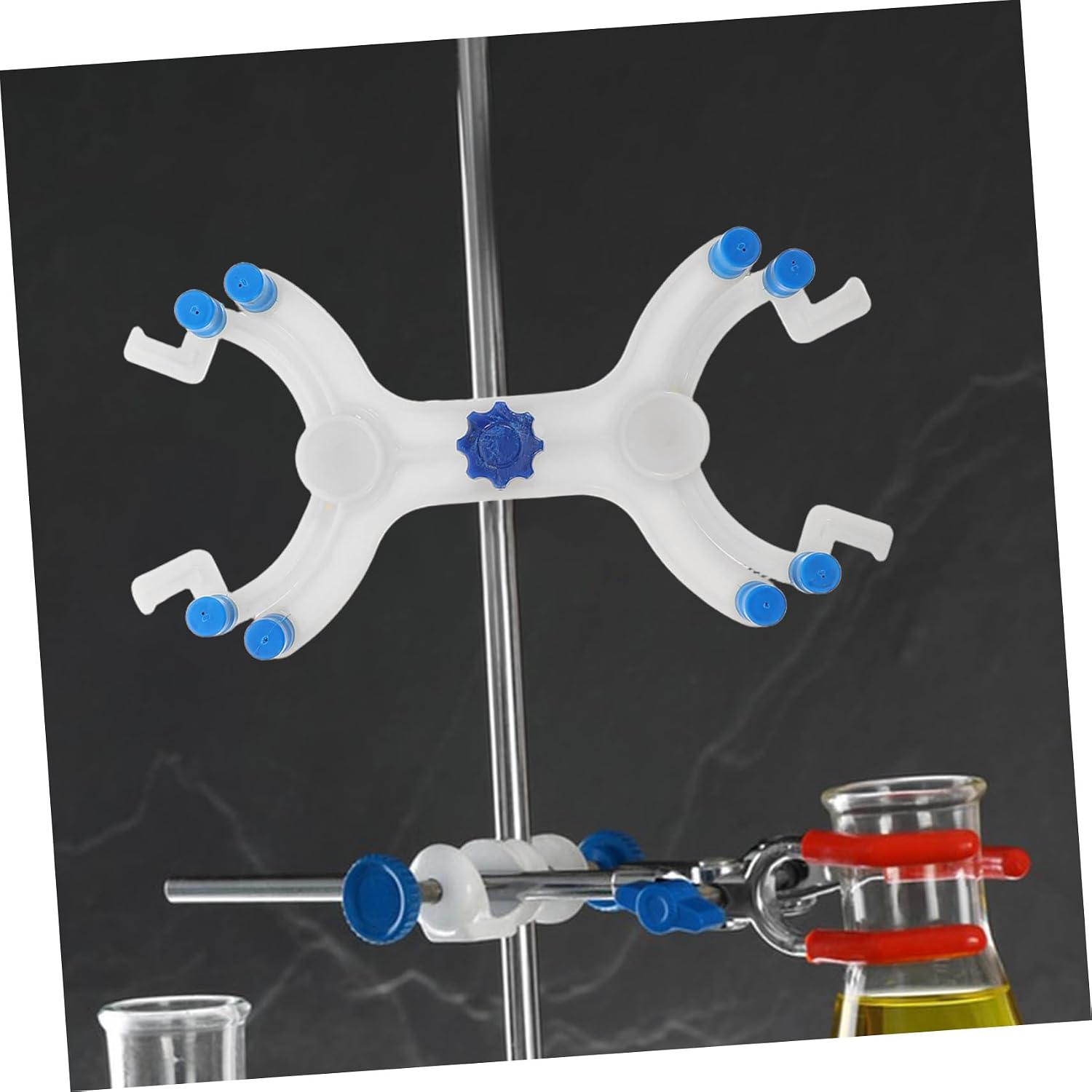 BESPORTBLE Clamp Adjustable Plastic Holder for Laboratory Beakers and Test Tubes Secure Grip for Chemistry Lab Equipment and Experiments Versatile Clamping